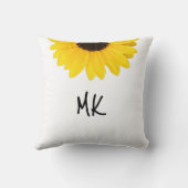 サンフラワーフレンズは天使の引用文イニシャル クッション (裏面)