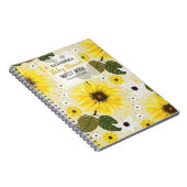 サンフラワーフローラガーデンベビーシャワーゲスト ノートブック (右側)