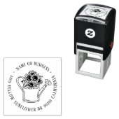 サンフラワーフローラガーデン名前をカスタムする差出人住所 セルフインキングスタンプ (インサイチュ)
