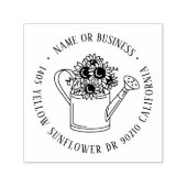 サンフラワーフローラガーデン名前をカスタムする差出人住所 セルフインキングスタンプ (デザイン)