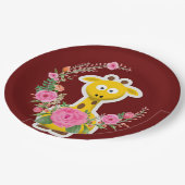 サンフラワーフローラキラフェピンクローズ紙プレート ペーパープレート (アングル)