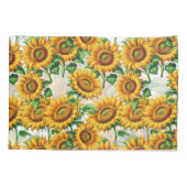 サンフラワーフローラコテージコアパターン 枕カバー (裏面)