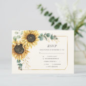 サンフラワーフローラユーカリ離れスグリーンリーRSVP 出欠カード (スタンド正面)