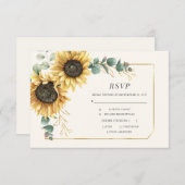 サンフラワーフローラユーカリ離れスグリーンリーRSVP 出欠カード (正面/裏面)