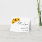サンフラワーフローラ秋秋ブライダルシャワー サンキューカード (正面)