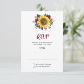 サンフラワーブガンディバラ結婚フローラ 出欠カード (スタンド正面)