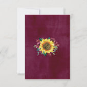 サンフラワーブガンディバラ結婚フローラ 出欠カード (裏面)