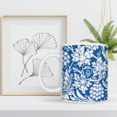 サンフラワーブドウつる植物ウィリアムモリス コーヒーマグカップ