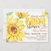 サンフラワーブライダルシャワーへの招待 招待状 (正面)