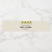 サンフラワーブライダルシャワーウェディングウォーター ペットボトルラベル (シングルラベル)