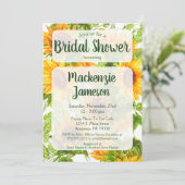 サンフラワーブライダルシャワー招待イエローグリーン 招待状 (スタンド正面)