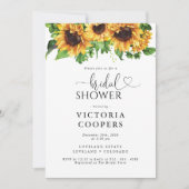 サンフラワーブライダルシャワー招待 招待状 (正面)