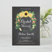 サンフラワーブライダルシャワー招待Chalkboard 招待状 (スタンド正面)