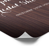 サンフラワーブルゴーニュバラジャースウッドブライダルシャワー ポスター (角)