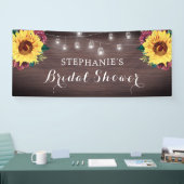 サンフラワーブルゴーニュバラジャースウッドブライダルシャワー 横断幕 (トレードショー)