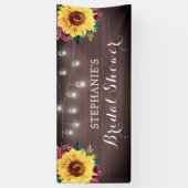 サンフラワーブルゴーニュバラジャースウッドブライダルシャワー 横断幕 (縦)