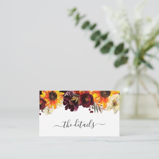 サンフラワーブルゴーニュバラフローラ結婚ズ詳細 エンクロージャーカード (スタンド正面)