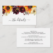 サンフラワーブルゴーニュバラフローラ結婚ズ詳細 エンクロージャーカード (正面/裏面)