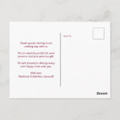 サンフラワーブルゴーニュバラ幾何学写真ありがとう ポストカード (裏面)