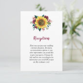 サンフラワーブルゴーニュバラ結婚フローラ エンクロージャーカード (スタンド正面)