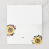 サンフラワーブルゴーニュバラ結婚フローラ プレイスカード (外部開封)