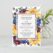 サンフラワーブルゴーニュ海軍フローラ秋の結婚式 招待状 (スタンド正面)