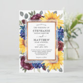 サンフラワーブルゴーニュ海軍縁どフローラ結婚ズ 招待状 (スタンド正面)