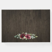 サンフラワーブルゴーニュ素朴バラ幾何結婚の ゲストブック (裏面)