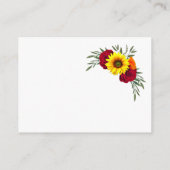 サンフラワーブルゴーニュ結婚バラ詳細 エンクロージャーカード (裏面)