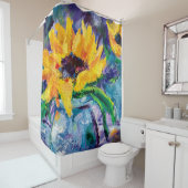 サンフラワーブルースシャワーカーテン シャワーカーテン (インサイチュ)