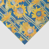 サンフラワーブルーデコページの水彩フローラ 薄葉紙 (詳細)