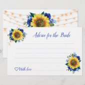 サンフラワーブルーバラライトブライダルシャワーアドバイス (正面/裏面)