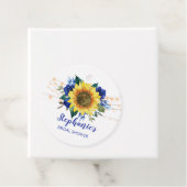 サンフラワーブルーフローラサンキューユーブライダルシャワー フェイバータグ (インサイチュ)