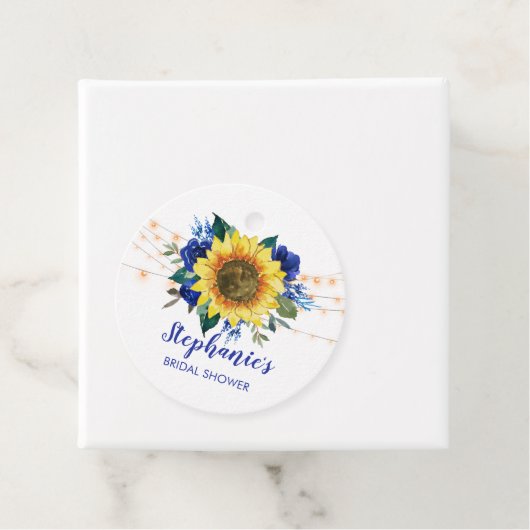 サンフラワーブルーフローラサンキューユーブライダルシャワー フェイバータグ (インサイチュ)