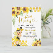 サンフラワーブロンドビーベイビーシャワー招待 招待状 (スタンド正面)