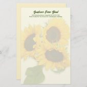 サンフラワーブーケパーソナルビジネス紙 便箋 (正面/裏面)