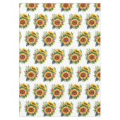 サンフラワーブーケフランスのカントリーホームデコール テーブルクロス (正面)