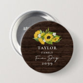 サンフラワーブーケ素朴ウッドファミリー懇親会 缶バッジ (正面&裏面)