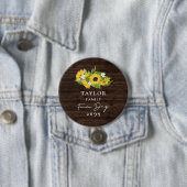 サンフラワーブーケ素朴ウッドファミリー懇親会 缶バッジ (インサイチュ)