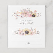 サンフラワーブーケ結婚のプレイスカード プレイスカード (外部開封)