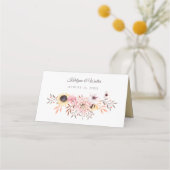 サンフラワーブーケ結婚のプレイスカード プレイスカード (裏面)