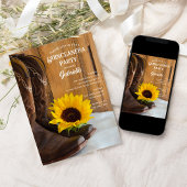 サンフラワーブーツカントリーウェスタンキンセアニェラパーティー 招待状