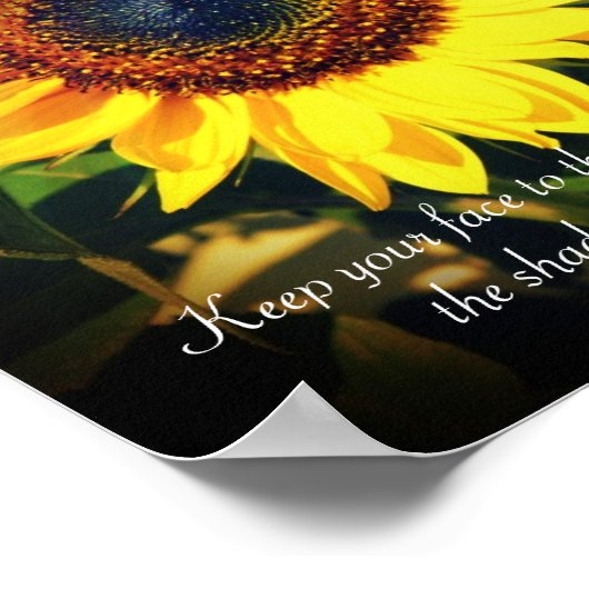 サンフラワーヘレンケラー引用文：高揚 ポスター (角)