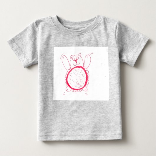 サンフラワーベアーアメリカンアパレルオーガニックボディスーツ ベビーTシャツ (正面)