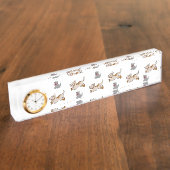 サンフラワーベテリアナン机用ネームプレート デスクネームプレート (側面)