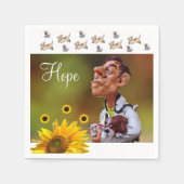 サンフラワーベテリアン紙ナプキンス スタンダードカクテルナプキン (正面)