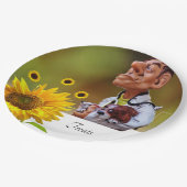 サンフラワーベテリアン紙プレート ペーパープレート (アングル)