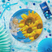 サンフラワーベビーエンジェルフローラ紙プレート ペーパープレート (パーティー)