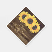 サンフラワーベビーシャワーランチョンナプキン スタンダードランチョンナプキン (角)
