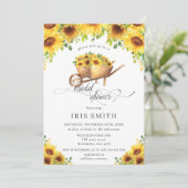 サンフラワーホイールバローカントリーブライダルシャワー 招待状 (スタンド正面)